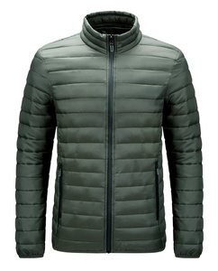 High Street nouvelle mode décontracté toile longue personnalisée matelassé rembourré coton hommes hiver doudoune veste noir - Product Image 3