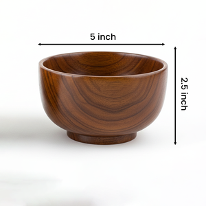 Juego de 2 Tazones de Madera Natural de Acacia Sólida, Ecológicos, Contemporáneos y Ligeros para Servir, Ideales para el Hogar y Fiestas, Duraderos - Product Image 6