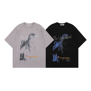 Camiseta de Hombre Extra Grande, 100% Algodón, Transpirable, Cómoda, Antiarrugas, con Logotipo Personalizado, Estilo Casual Universal, Serigrafía - Product Image 2