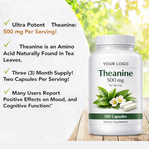 Suplemen Diet Theanine Organik Bebas Gluten Vegan Harga Terbaik Layanan OEM untuk Kesehatan Otak & Dukungan Daya Ingat Dewasa - Product Image 4