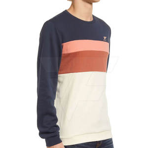 Custom Design Solid Color <b>Men</b> <b>Thermal</b> Sweatshirts Plain O-neck Long Sleeve Knitted Fabric 100% Cotton Breathable Quick Dry - Product Image 3