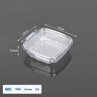 Ensemble d'assiettes et de bols en plastique PET RPET jetables de 10oz avec bols et assiettes à couvercle transparent verrouillable et articulé