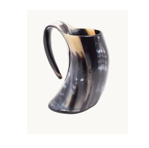 Elegante taza de cuerno natural con agarre cómodo Regalo rústico único para hombres Boda Inauguración de la casa y decoración de artesanías de lujo - Product Image 3