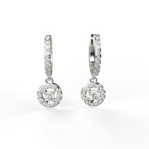 ต่างหูทองคำขาว 14k ยี่ห้อ Avarta รุ่น BIS HUID ประทับตราความบริสุทธิ์ 9500 น้ำหนัก 0.60 กะรัต ประดับเพชรโมอิสซาไนต์ น้ำหนัก 1.8 กรัม - Product Image 2