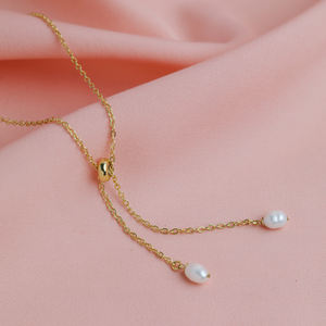 Collier à breloques artisanal moderne et tendance, design lariat avec perles, fabrication turque, argent sterling 925, mariage, fiançailles, fête - Product Image 2