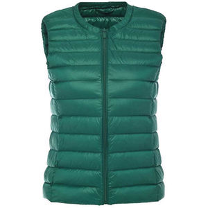 Chaleco acolchado recortado de estilo moderno, de poliéster 100% Material, cuello de invierno, menos chalecos acolchados para mujer con diseño de etiqueta personalizado - Product Image 4