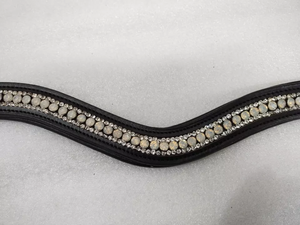 Bande de front en cristal réglable de conception unique pour des chevaux bande de front en cuir réglable pour des chevaux à vendre pour l'exportation pour la vente en gros - Product Image 3