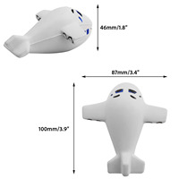 Mini avion souriant anti-stress en mousse PU avec logo personnalisé pour les promotions des compagnies aériennes et les agences de voyage