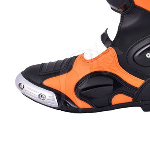 High Quality Custom Made Leather Motorbike Running <b>Shoes</b> Breathable Plus Size Hot Sale Protection Features All Seasons MEESAM - Product Image 5