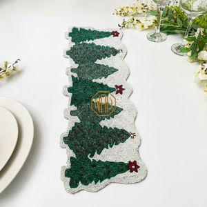 Chemin de table en perles fait main, sous-plat brodé, décoration de table personnalisée - Product Image 6