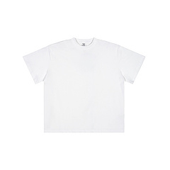 Camiseta extragrande de media manga con cuello en V informal de franela pesada de algodón 100% ecológica para hombre con serigrafía - Product Image 2