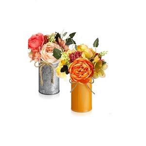 Vases à fleurs vintage en fer forgé tendance et très demandés, avec poignées et finition galvanisée, pour décorations de Pâques - Product Image 5
