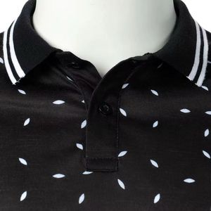 Polos pour hommes en coton imprimé sur mesure de haute qualité, manches courtes, polos respirants pour hommes de grande taille - Product Image 6