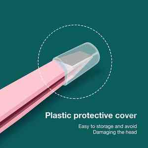 Pinzas para cejas con recubrimiento en polvo Perfectas para dar forma a las cejas Instrumentos de belleza de acero inoxidable de Hexa Care - Product Image 5