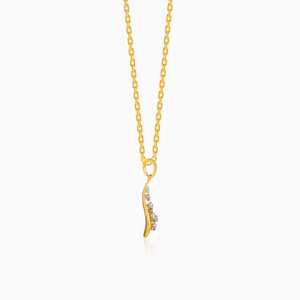 Heer by GIVA Gold Whisper Drop Lab-Colgante de diamantes cultivados-Encantos de diamantes de lujo - Product Image 2