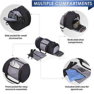 Bolsa de gimnasio con logotipo personalizado para hombre y mujer, bolsa deportiva impermeable plegable para gimnasio, venta al por mayor - Product Image 5