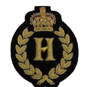 Insigne de lingot brodé à la main Insignes de fil de lingot personnalisés Fabricants de béret Patch métallique 3D - Product Image 6