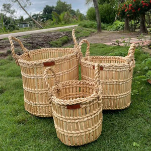 Eco-friendly water hyacinth <b>basket</b>, New design VG0026 - Product Image 1