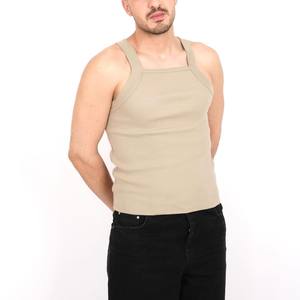 Camisetas sin Mangas Personalizadas para Hombre, Precio de Fábrica al por Mayor, Transpirables, de Color Sólido, Ligeras, de Poliéster/Algodón, Estilo Casual Elegante, 3D - Product Image 2