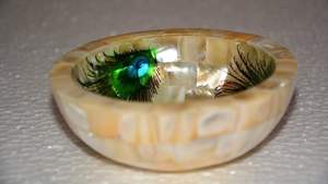 Mother of Pearl Food Serving Bowl in Bone Inlay with Latest Design Perfect <b>for</b> Elegant <b>Home</b> Dining and Medium Size Serving - Product Image 2