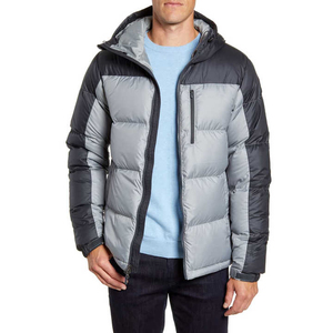 Veste matelassée réversible imperméable de haute qualité pour homme, col montant, pour temps froid, hiver, veste à bulles, tissu en laine, haute qualité - Product Image 1