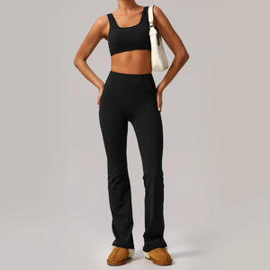 Ejercicio de entrenamiento de cintura alta de talla grande conjunto de yoga personalizado fitness pantalones sin costuras leggings para mujeres yoga - Product Image 6