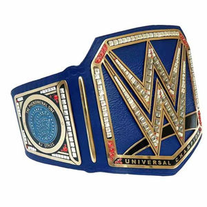 Cinturón de Campeonato Universal de la WWE Personalizado, Placas de Metal Detalladas, Correa de Cuero PU Ajustable, Logotipo de Color Personalizado para Lucha Libre - Product Image 6