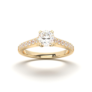 Anillo de compromiso solitario con diamante moissanita de 1.17 quilates, calidad E-F/VS, engaste de puntas, forma redonda, hecho en plata de ley para mujer - Product Image 6