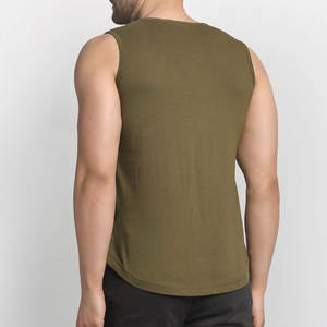 <b>Men's</b> Casual Workout <b>Tank</b> <b>Top</b> Breathable Knitted Fabric Best Wholesale Plain Gym <b>Top</b> - Product Image 3