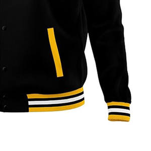 Chaqueta universitaria de bombardero universitario de béisbol Letterman de calidad superior, chaqueta con mangas de cuero genuino - Product Image 6