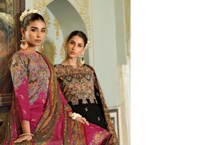 Rayon Exclusive Designer Print with Handwork Women's Kurti and Salwar with Dupatta Nazneen <b>Chiffon</b> Print - Product Image 3