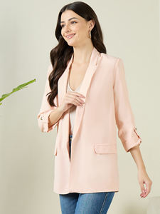 Blazer pour femme, sur mesure, couleur personnalisée, simple boutonnage, uni, décontracté, pour le bureau, coupe ajustée, vêtement d'extérieur formel - Product Image 3