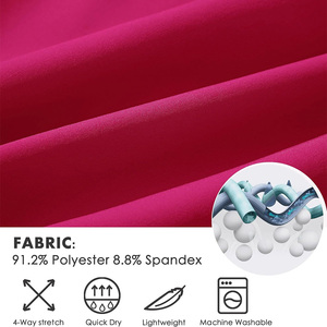 Short de bain taille haute pour femme personnalisable en tissu Oxford à séchage rapide respirant et confortable pour la salle de sport et les vêtements décontractés - Product Image 5