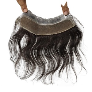 Qualité supérieure REGENT Homme Toupet Frontal FL 100% Cheveux Humains Attachés À La Main Style Vague Naturelle Grand Stock Disponible - Product Image 1