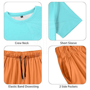 Nuevo diseño Mejor estilo Hombres Durable Transpirable Sólido Alta calidad Conjunto de camiseta personalizada de dos piezas - Product Image 5