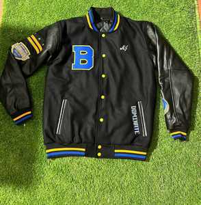 OEM personalizado de alta calidad bordado parche Varsity chaqueta Bomber Letterman chaqueta universitaria para los hombres de los productos más vendidos - Product Image 1