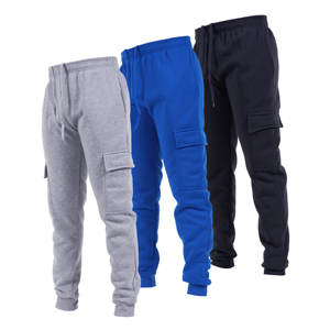 Hot Selling Mens Lightweight Sweatpants Fleece Cotton Drawstring Fitness Cargo Joggers for Men with Pockets - Product Image 3