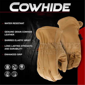 Gants de sécurité de conduite de conception personnalisée en gros Gants de conduite en cuir de haute qualité pour hommes - Product Image 6