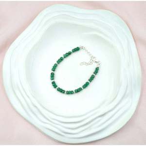 Handmade Emerald Gemstone Fine Beaded <b>Bracelet</b> Elegant Jewelry - Product Image 4