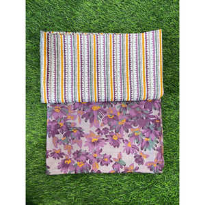 Size-SHKSS1005 libre de tissu de coton pur imprimé floral violet mauve et bas - Product Image 1