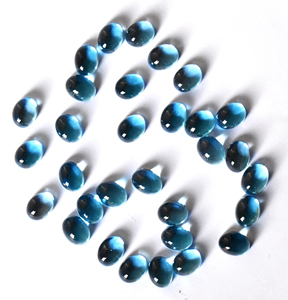 Cabujones ovalados de Topacio Azul, piedras preciosas naturales de grado AAA, todos los tamaños calibrados, 5X3mm, 20X15mm, piedras preciosas sueltas para la fabricación de joyas - Product Image 1