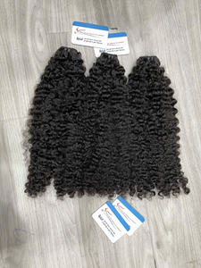 Extensions de cheveux humains 100% naturels, double trame, doux, alignés sur les cuticules, boucles birmanes à la vapeur, pour tissage, Noël 2025 - Product Image 3