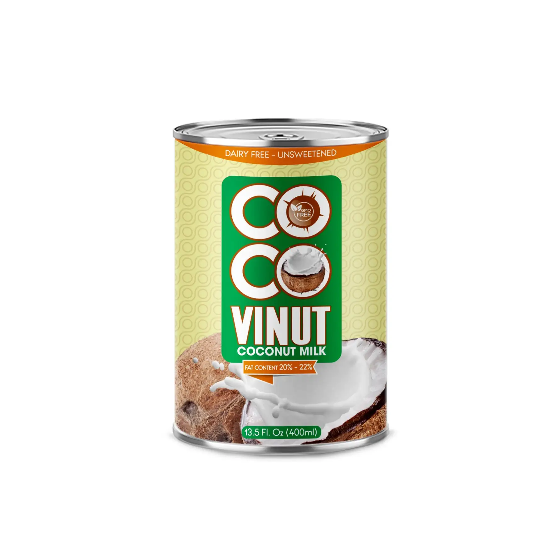 400mlは20-22% の脂肪ベトナム流通工場でココナッツミルクを調理するためにVINUTココナッツミルクを缶詰にすることができます