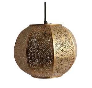 Linterna de diseño marroquí de Metal de latón AK con gancho redondo superior en forma atractiva acabada marrón para decoración del hogar/decoración del Hotel - Product Image 6