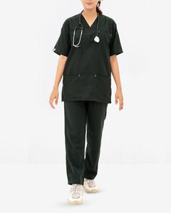 Tenues d'hôpital personnalisées avec logo, pantalons droits respirants d'été, hauts de jogging de haute qualité, blouses d'infirmière unisexes à manches courtes en coton - Product Image 6