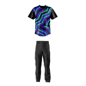 Ensemble uniforme de baseball pour hommes en polyester, maillot et pantalon de sport pour entraînement d'équipe, matchs de ligue, coupe personnalisée, saison de jeu - Product Image 5