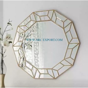 Espejo de pared decorativo de latón metálico hecho a mano, espejo colgante de pared hecho a mano con estilo nuevo y moderno, precio asequible - Product Image 3