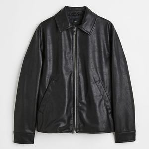 Veste en cuir synthétique douce sur mesure pour hommes, de haute qualité, tendance populaire, doublée, fermeture éclair, veste en cuir pour hommes, vente en gros d'usine - Product Image 1