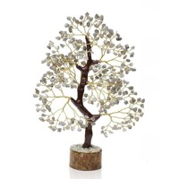 Vente en gros d'arbre labradorite 300 puces fait à la main cristal bonsaï fortune argent décoration de la maison bonne chance pierre cadeau nouvel an souvenir