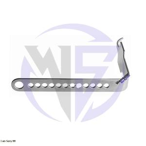 Retractor de cadera ajustable, hoja plana curvada estándar larga, mango de 1 "x 5" y 8 ", Retractor ortopédico de acero de grado quirúrgico de EE. UU. - Product Image 6